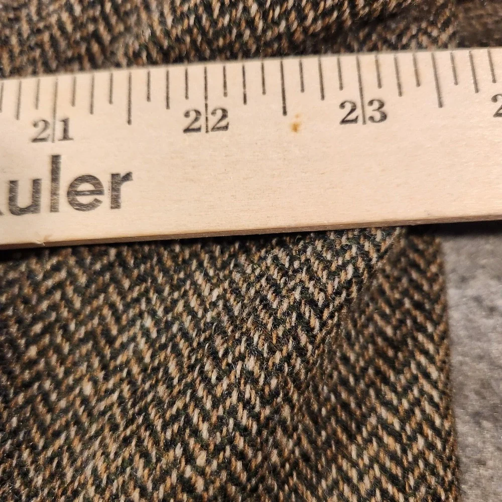 Vintage Brooks Brothers 346 Blazer Mens 46 Lambswool Herringbone Tweed Wool Coat